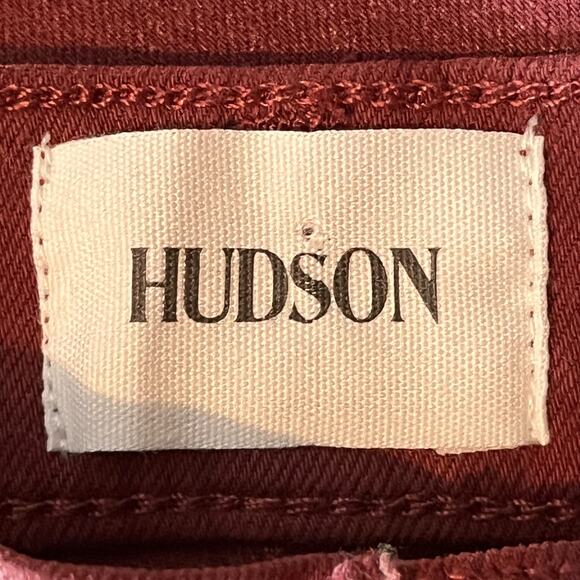 Hudson jeans coated Noa high rise straight crop brown size 23 - Picture 5 of 8